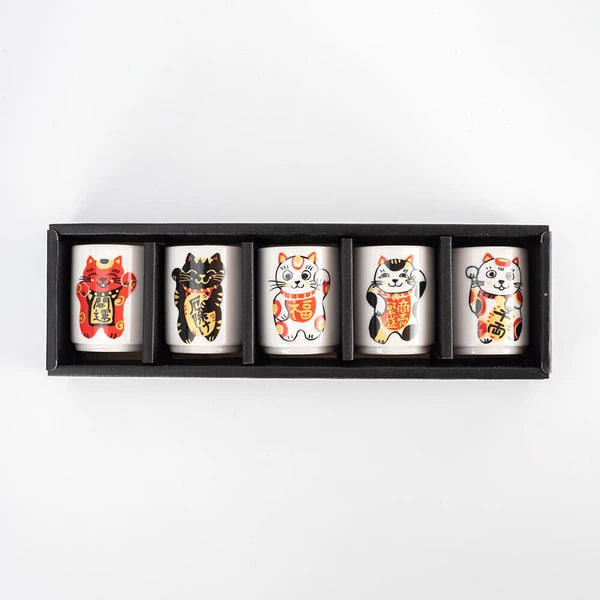 Maneki Neko Sake Cup Gift Set