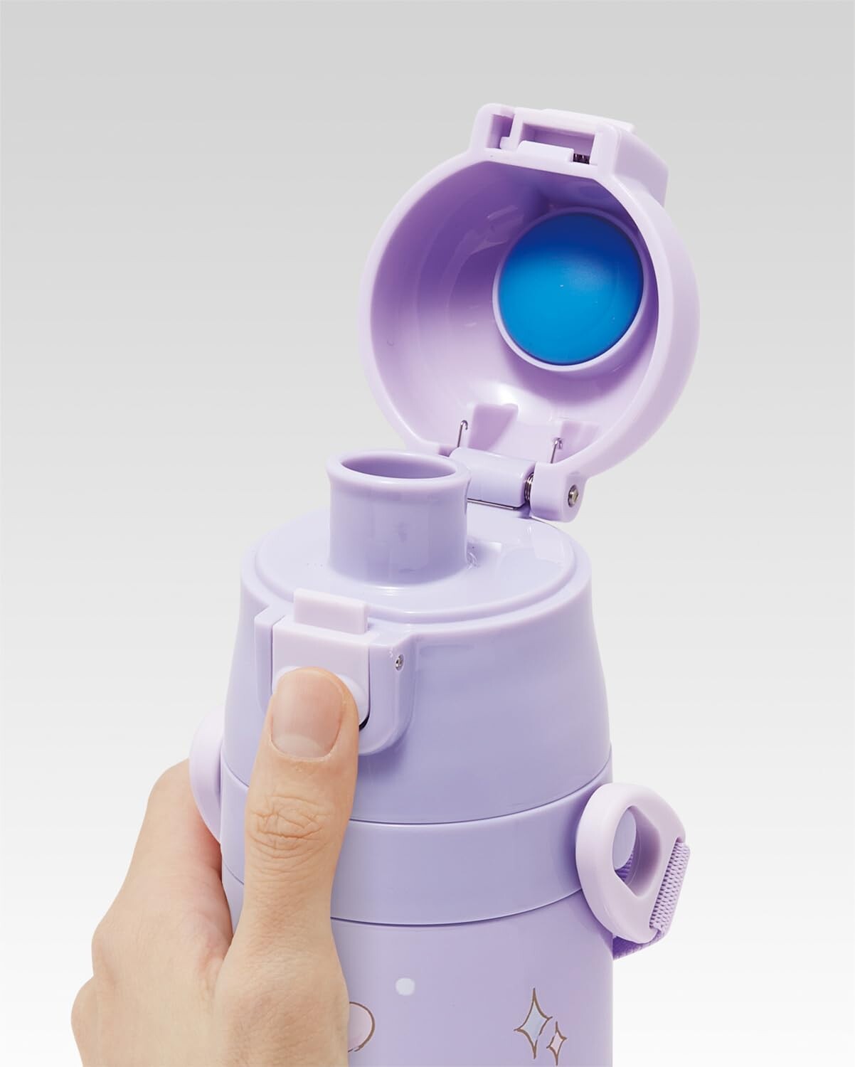 Kuromi Stainless Steel Flask Water Bottle with Shoulder Strap (470ml)