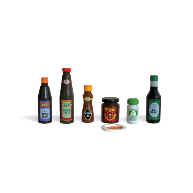 My Favorite Asian Sauces Play Food Wooden Toy Set