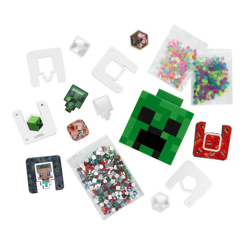 Minecraft sticker maker kit with backgrounds, gems and sprinkles