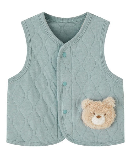 Quilted Vest with Bear Pocket