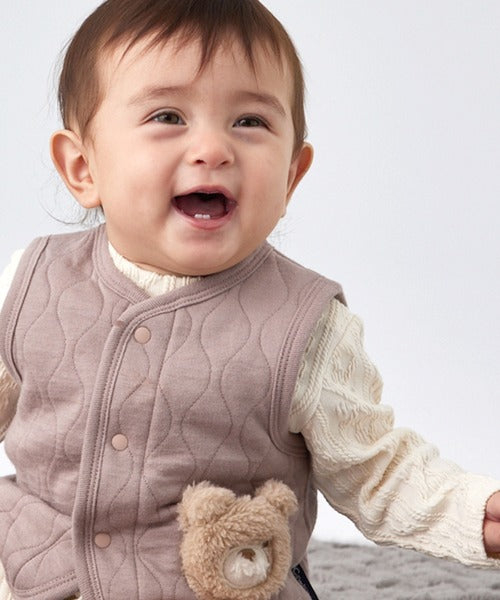 Quilted Vest with Bear Pocket