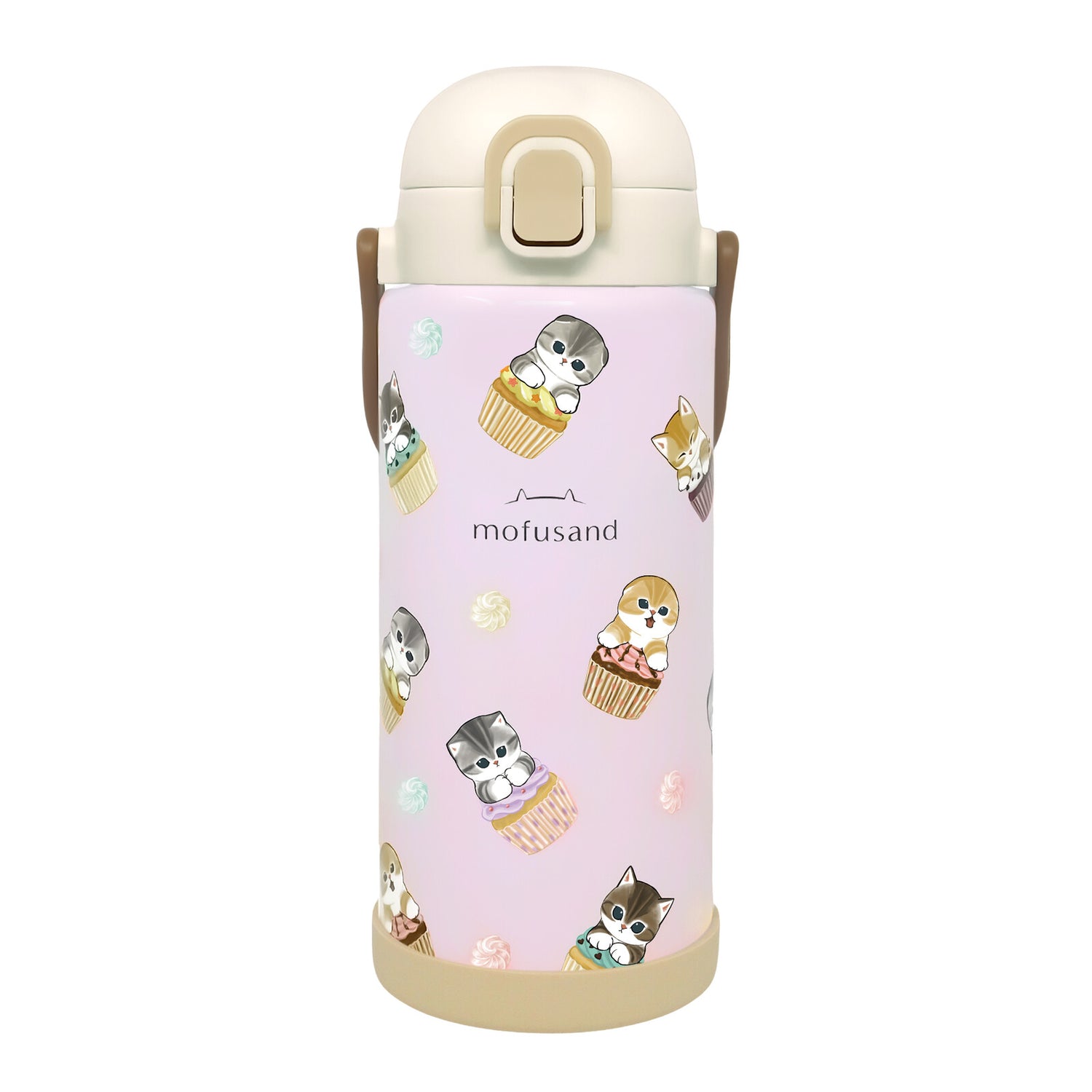 日本Mofusand 貓福珊迪不鏽鋼直飲水壺 1000ml