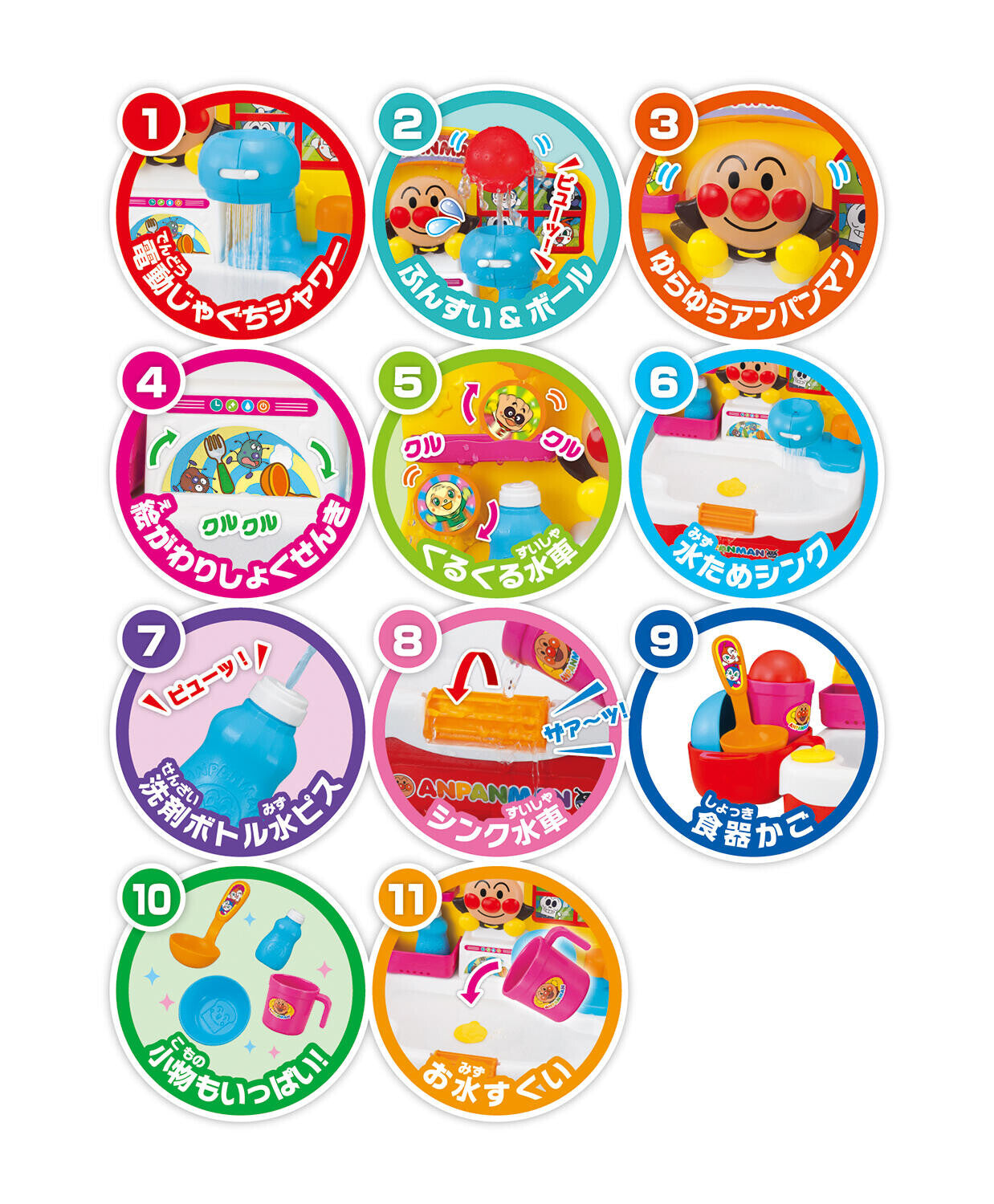 Anpanman “Clean and Shiny” Bath Time Play Sink