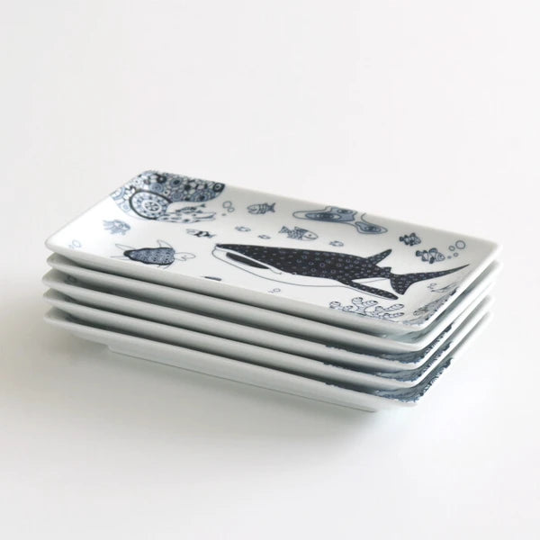 Natural69 Coco Marine 系列 日本波佐見燒長方形盤 | 9"