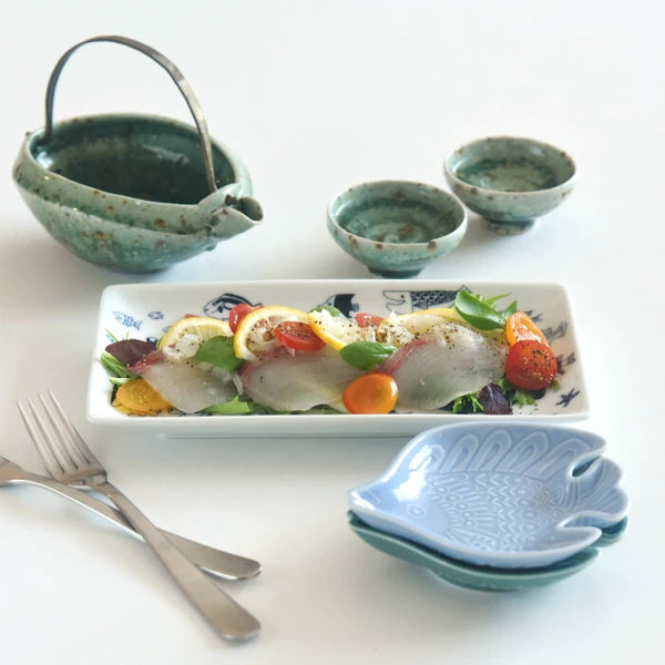 Natural69 Coco Marine 系列 日本波佐見燒長方形盤 | 9"