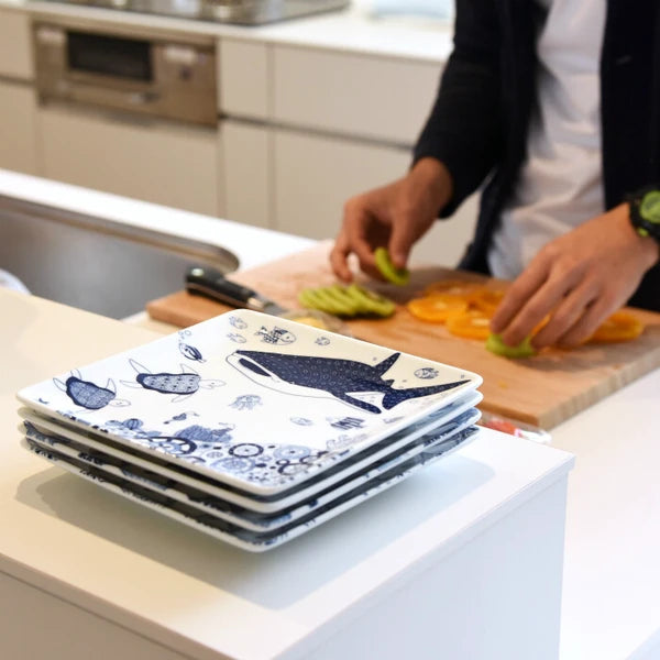 Natural69 Coco Marine 系列 日本波佐見燒方盤 | 6.8"