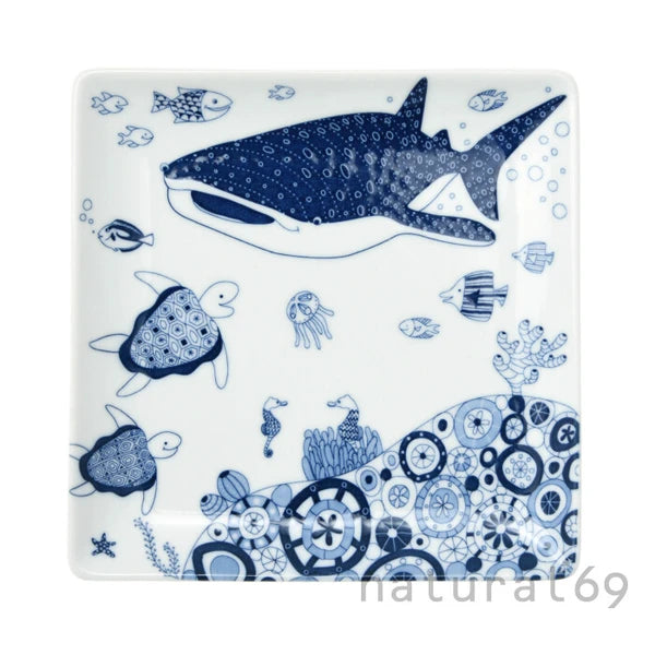 Natural69 Coco Marine 系列 日本波佐見燒方盤 | 6.8"