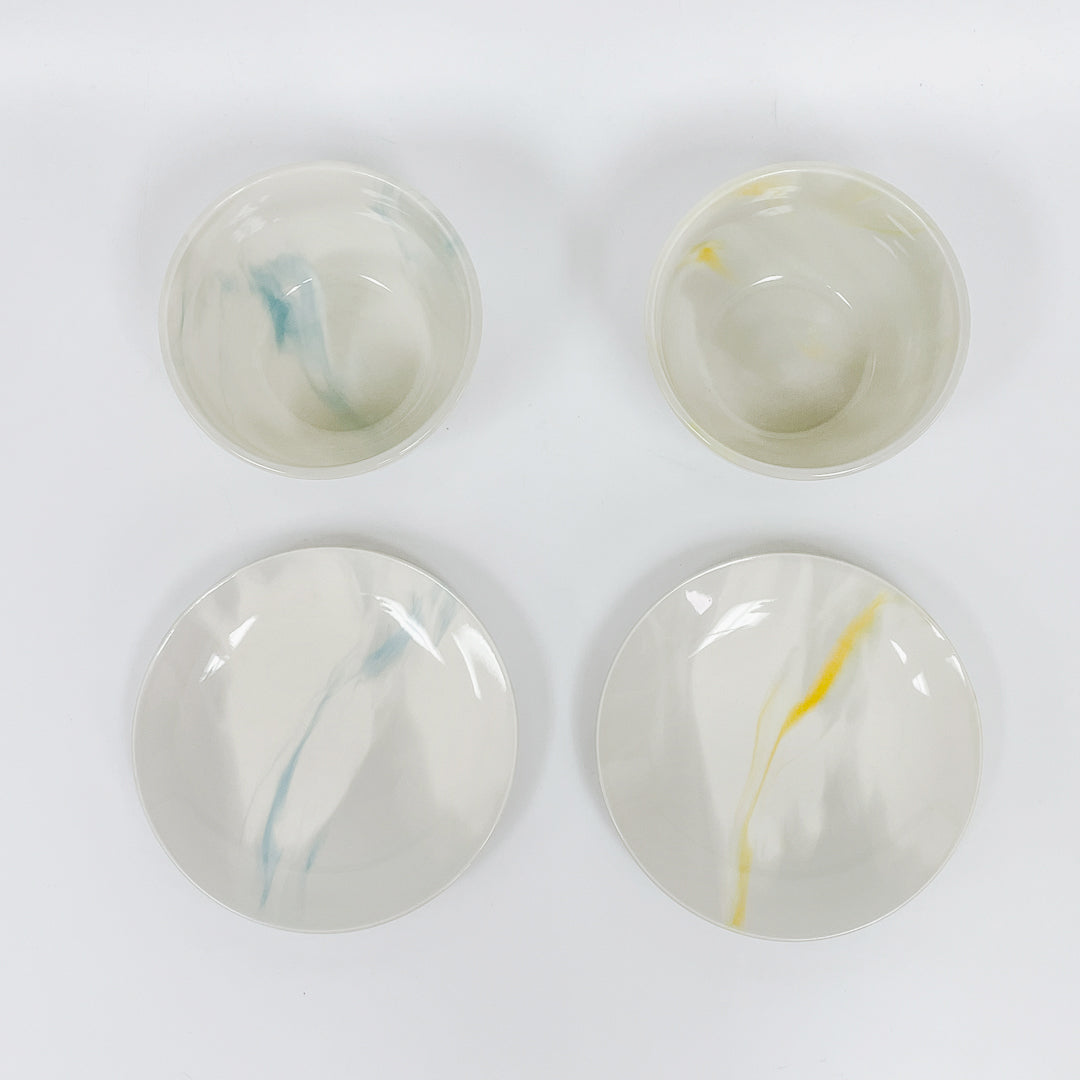 Kaguyahime Mino Ware Marble Plate & Bowl Set