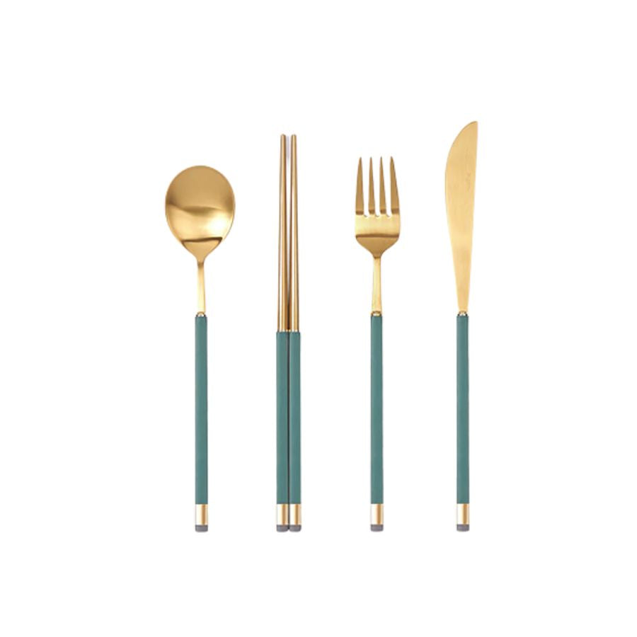 Kara Gold Flatware Dinner Set