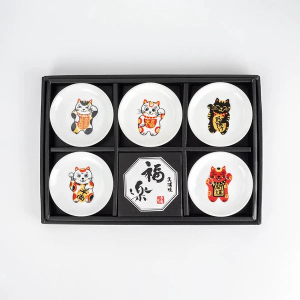 Maneki Neko Small Plate Gift Set