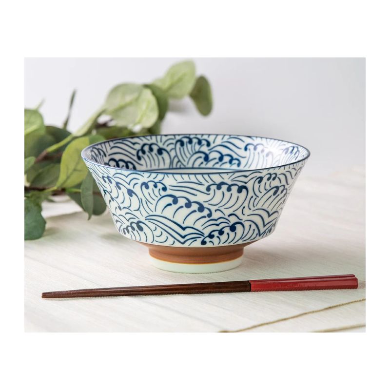 日製美濃燒藍層釉丼飯碗