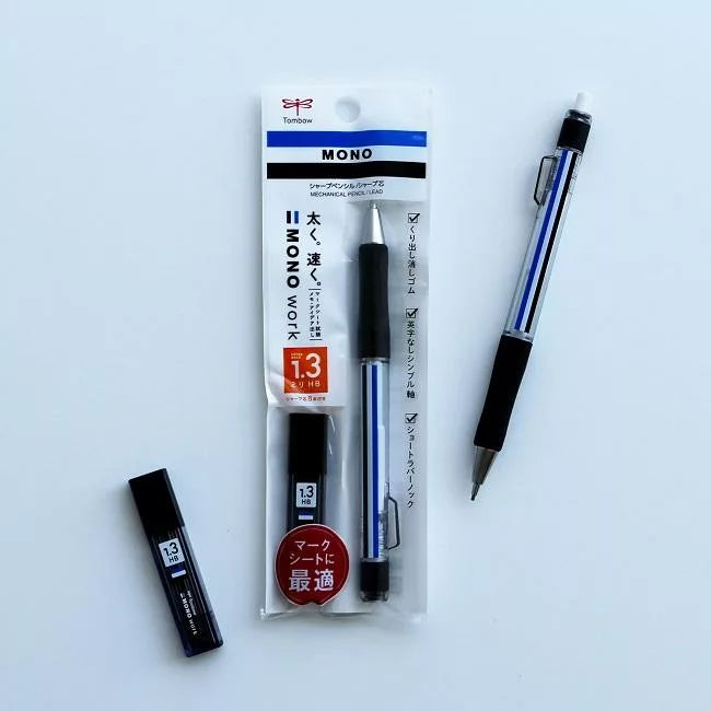 日本蜻蜓牌 MONO Work 粗芯自動鉛筆組 – 1.3mm