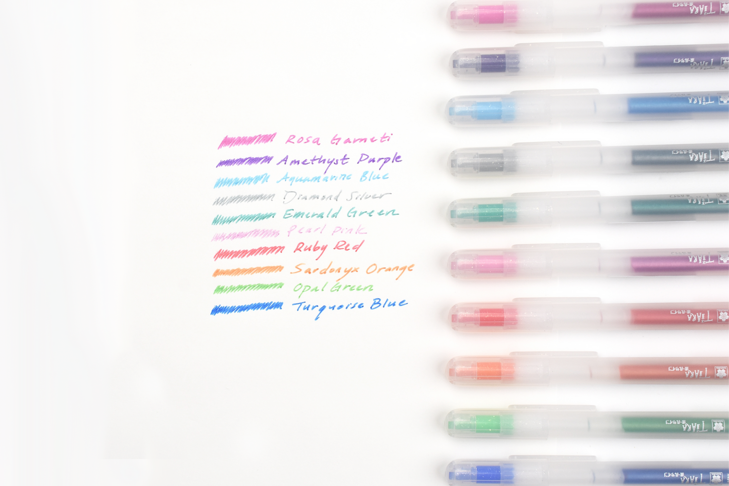 日本櫻花牌CRAY-PAS Tiara 閃耀亮粉中性筆組(10色限量版)