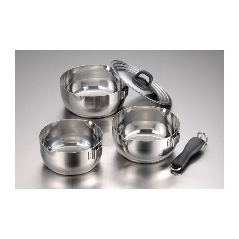 Yukihira Saucepan Set with Lid and Detachable Handle (5-piece set)