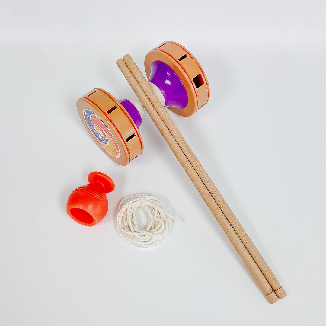 【懷舊童玩】 復古扯鈴 三合一組