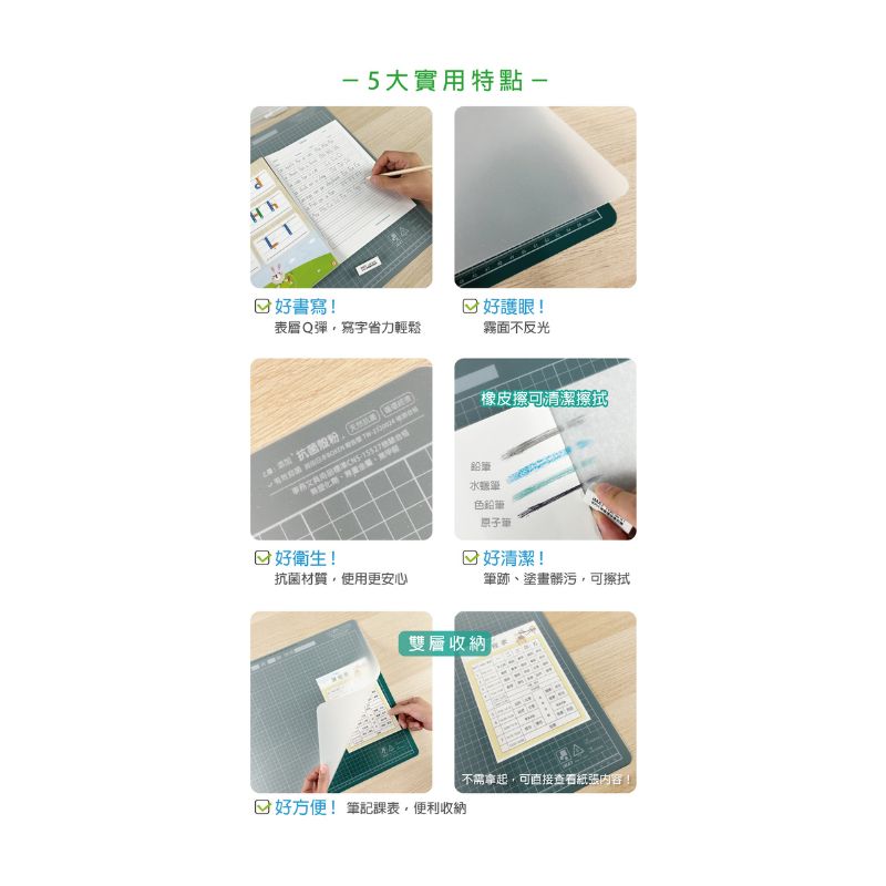 iMAT 抗菌雙層書寫 × 裁切桌墊