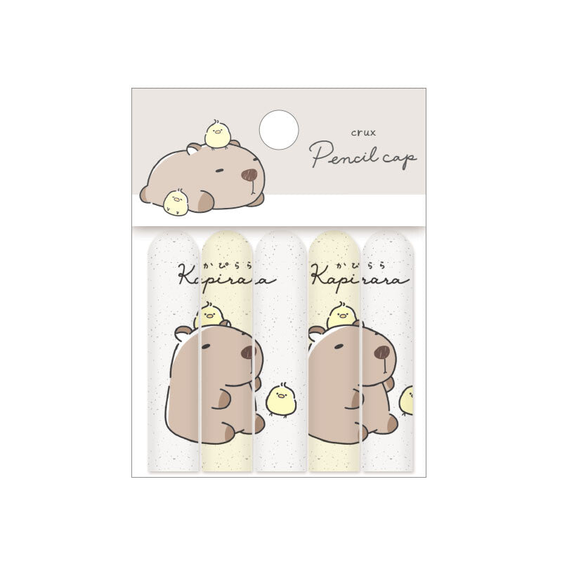 水豚鉛筆筆蓋組(5入)