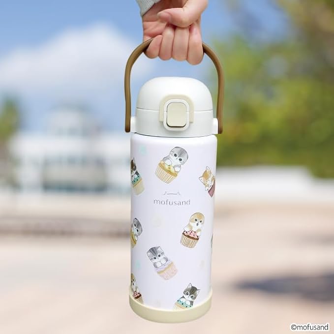 日本Mofusand 貓福珊迪不鏽鋼直飲水壺 1000ml