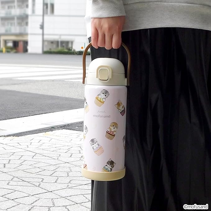 日本Mofusand 貓福珊迪不鏽鋼直飲水壺 1000ml
