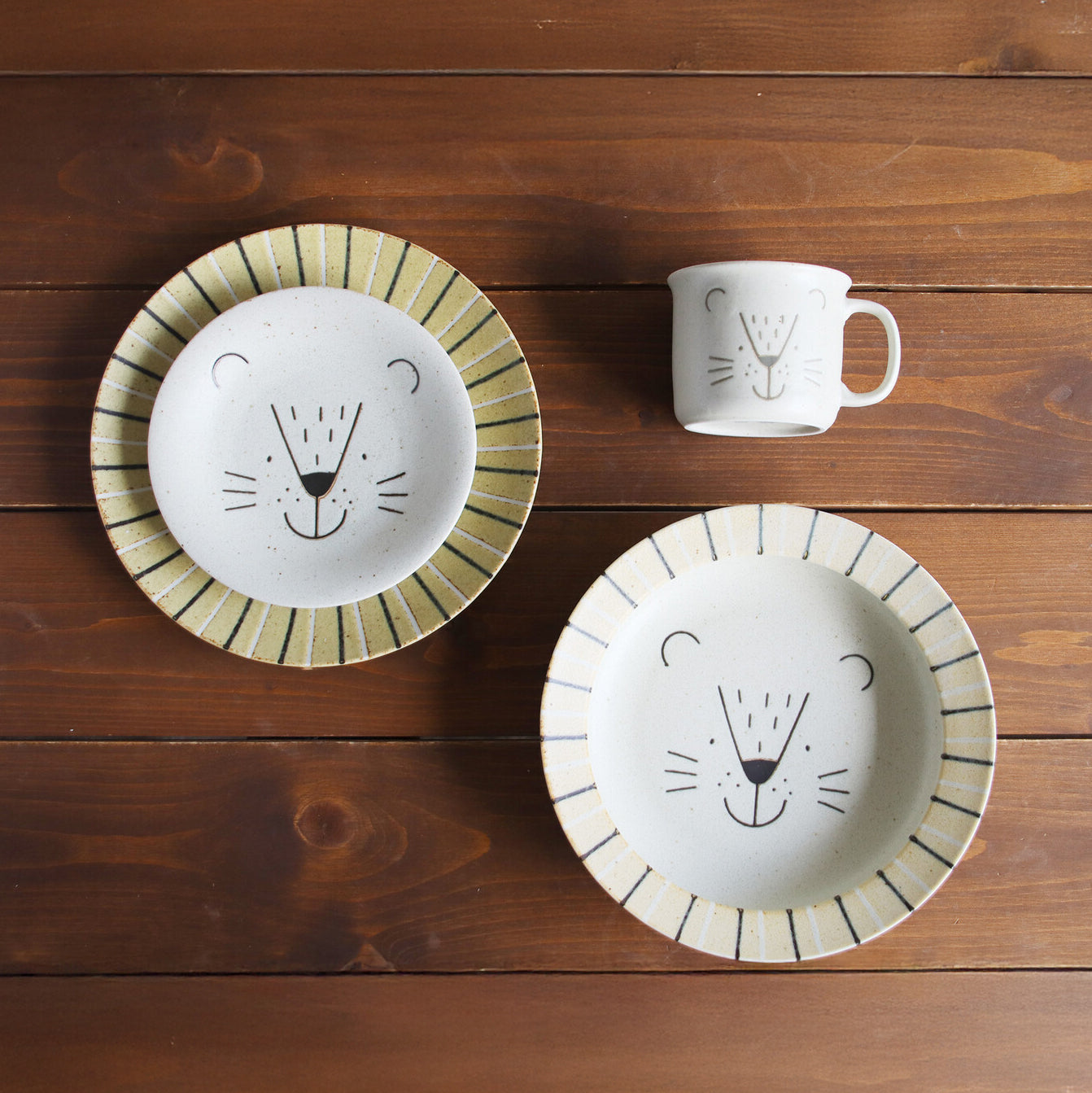 Mogu Mogu Japanese Mino Ware Kids Meal Gift Set – Lion