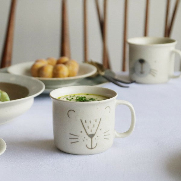 Mogu Mogu Japanese Mino Ware Kids Meal Gift Set – Lion