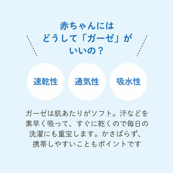 Double Gauze Baby Handkerchiefs – 2 pcs (Yuru Kuma Pattern)