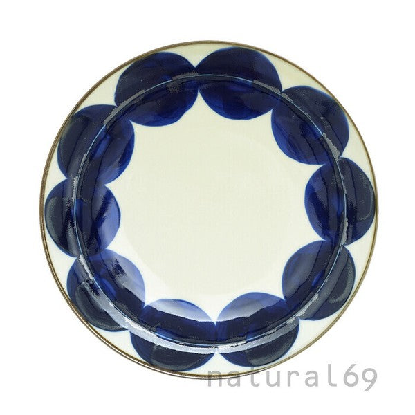 Kogashi Gosu Burnished Hasami Ware Plate – Round Pattern – 8"