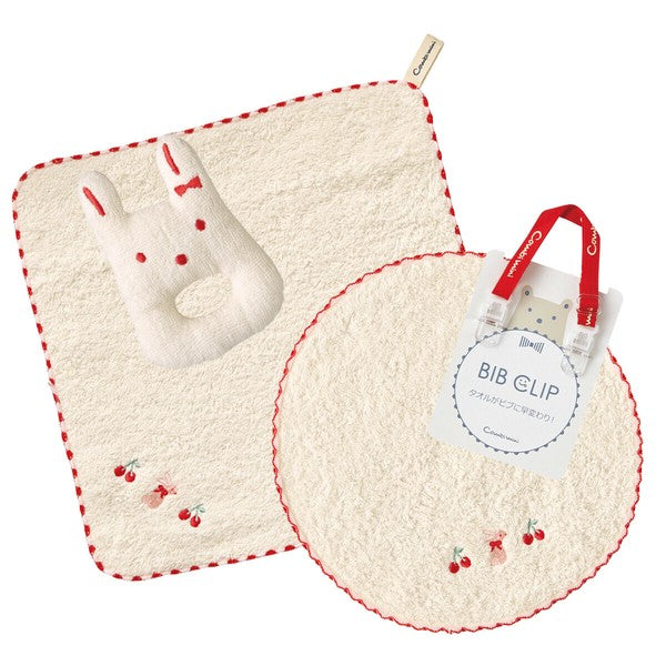 Organic Imabari Baby Towel Gift Set (Navy / Red)