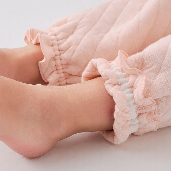 Warm Quilted Pajamas with Stretchy Belly Waistband – Pink Ribbon Bouquet