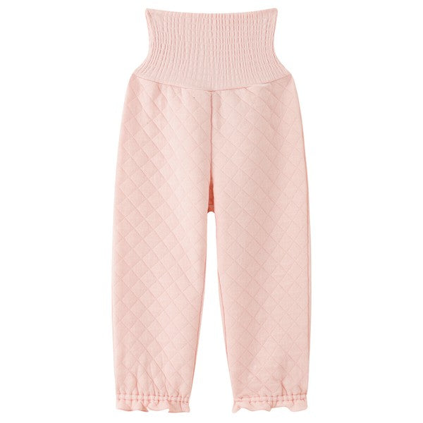 Warm Quilted Pajamas with Stretchy Belly Waistband – Pink Ribbon Bouquet