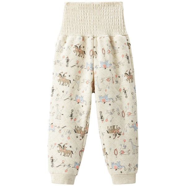 Warm Quilted Pajamas with Stretchy Belly Waistband – Circus Parade