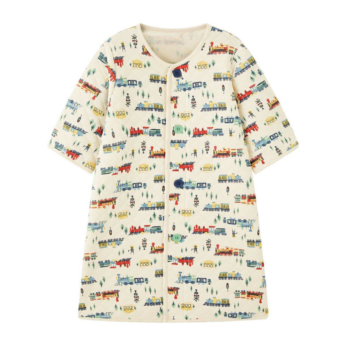 Warm Quilted Wearable Gown Sleeper – Forest Train