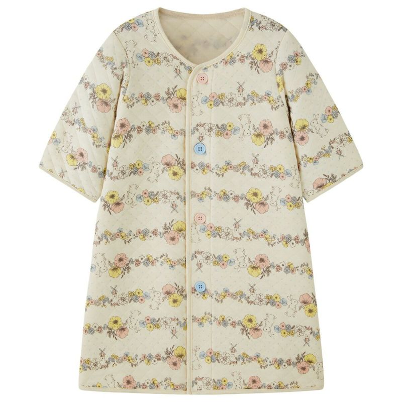 Warm Quilted Wearable Gown Sleeper – Flower Rabbit