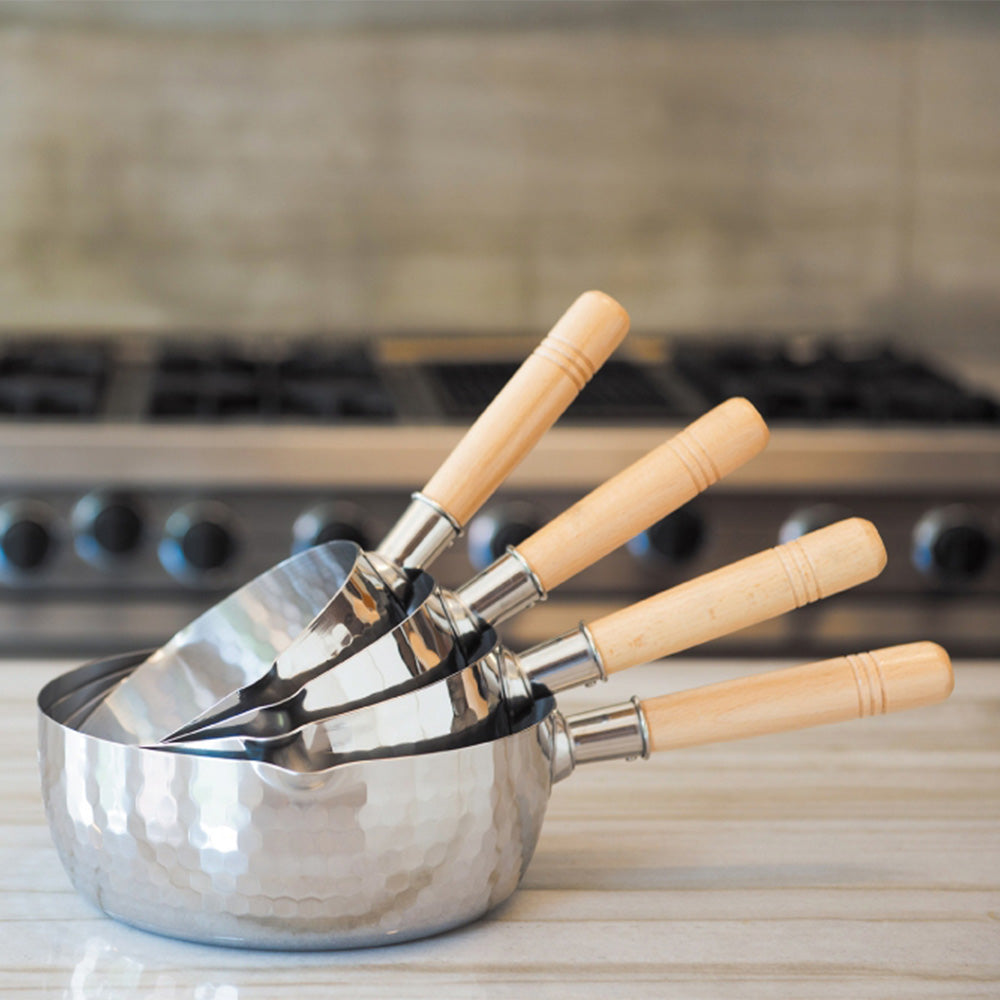 不鏽鋼木柄日式料理雪平鍋 (多尺寸可選)