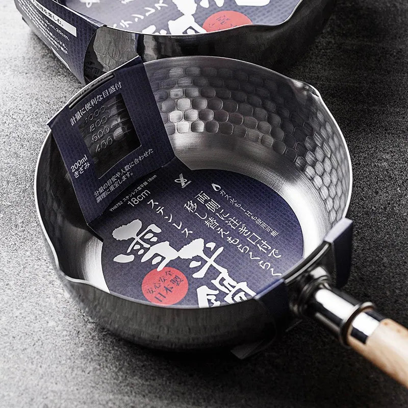 不鏽鋼木柄日式料理雪平鍋 (多尺寸可選)