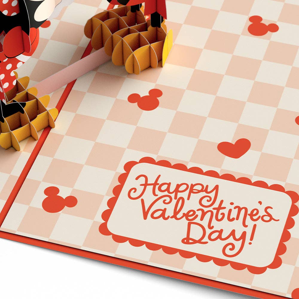 Close-up of the printed Happy Valentine's Day greeting