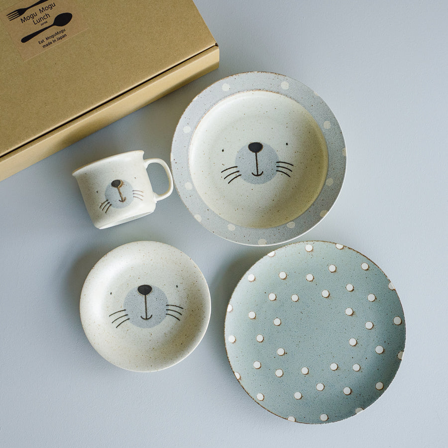 Mogu Mogu Japanese Mino Ware Kids Meal Gift Set – Seals