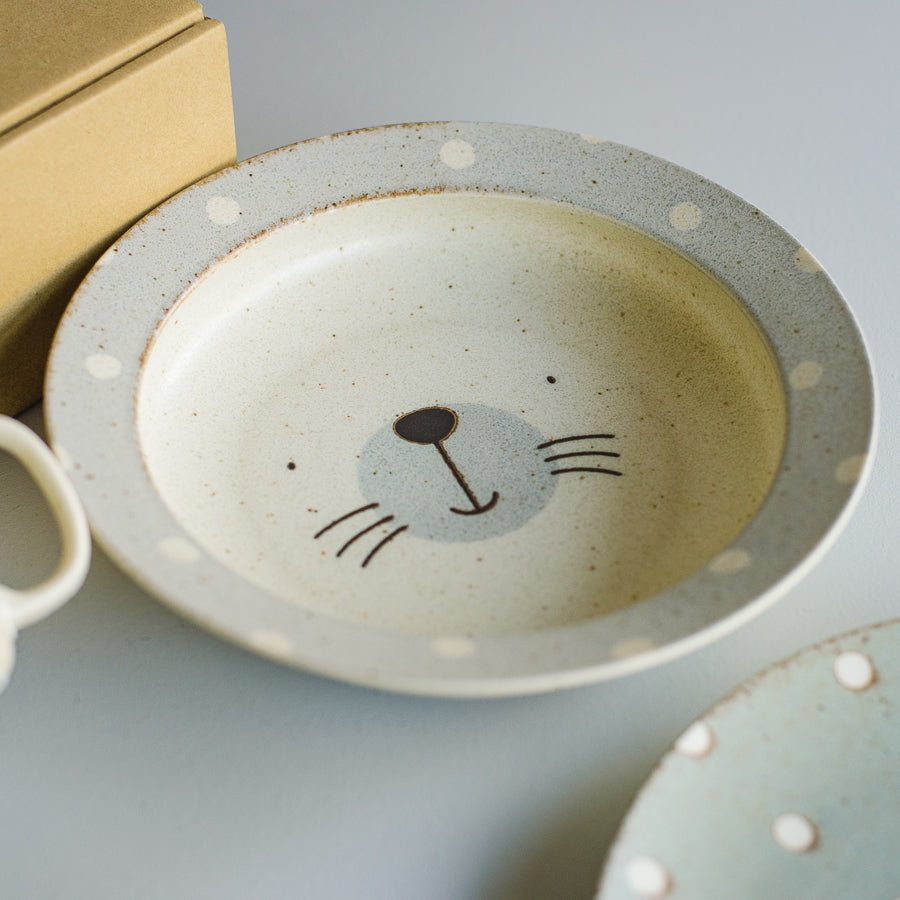 Mogu Mogu Japanese Mino Ware Kids Meal Gift Set – Seals