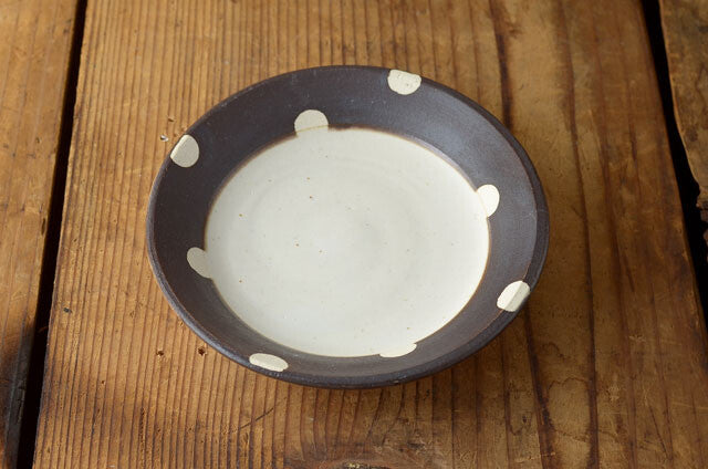 Mino Ware Plate - Choco Dots Series 日製美濃燒手工窯盤 (2 Size Options)
