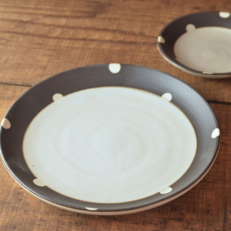 Mino Ware Plate - Choco Dots Series 日製美濃燒手工窯盤 (2 Size Options)