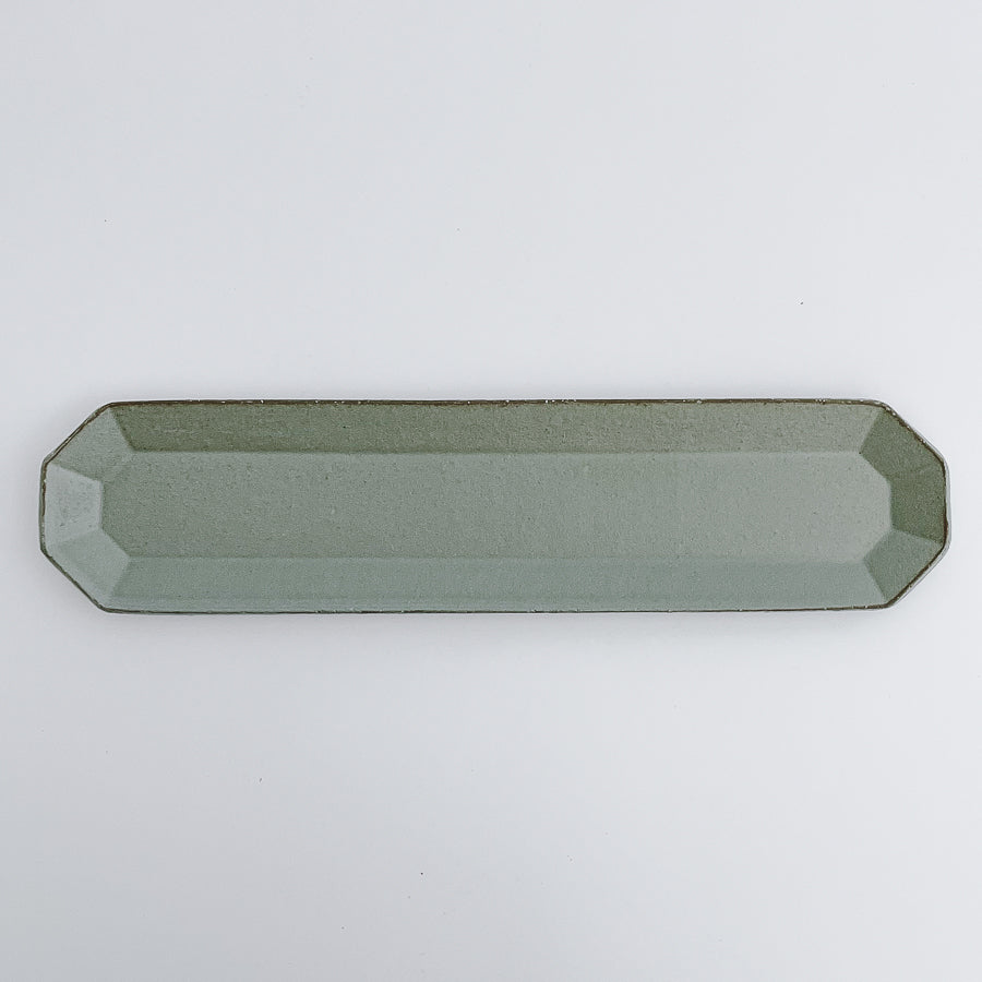Juzan Angle Long Plate 日本壽山窯八角手工長盤