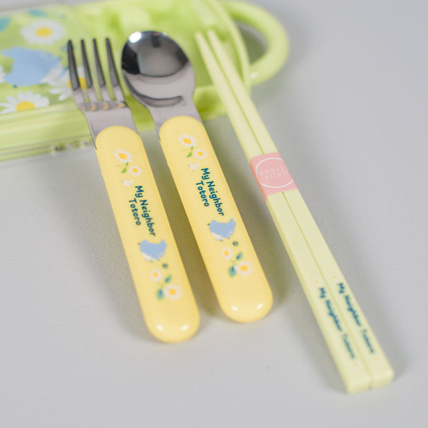 Totoro Stainless Steel Fork Spoon Chopsticks Set 龍貓不鏽鋼叉+匙 & 筷子攜帶組