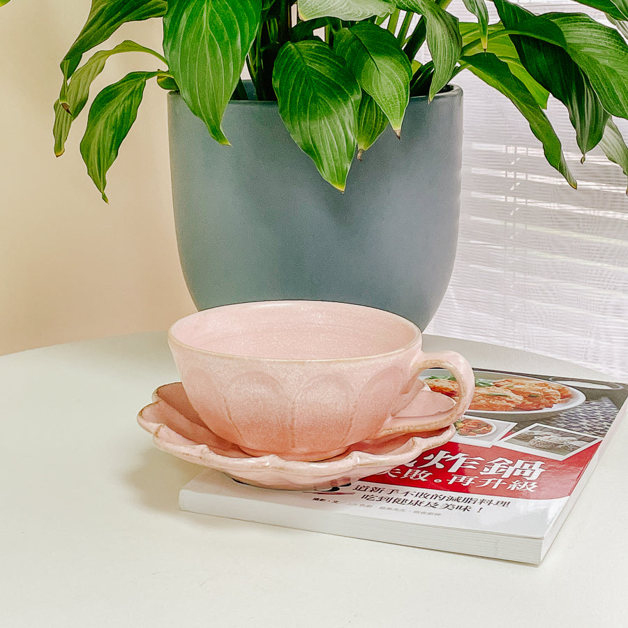 Rokuro Mino Ware Soup Cup 日本小兵粉引湯杯碗 - Peach