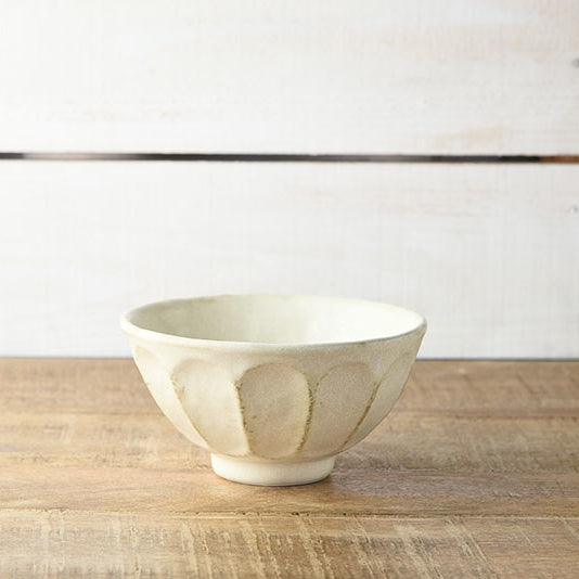 Rokuro Mino Ware Bowl 日本小兵粉引碗 - Off White (2 Size Options)
