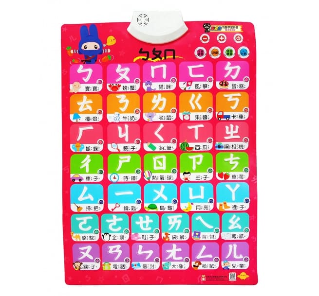 忍者兔3D立體觸控有聲學習掛圖:ㄅㄆㄇ