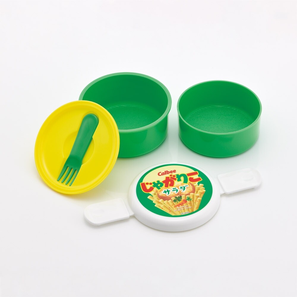 Calbee Jagariko Antibacterial 2-Tier Snack Bento Box - 500ml