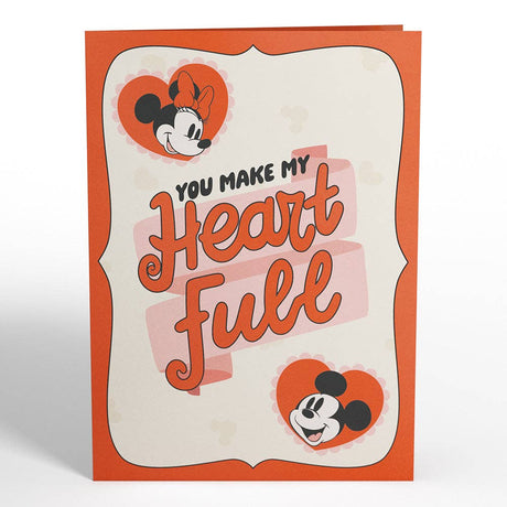 Mickey and Minnie You Make My Heart Full card cover