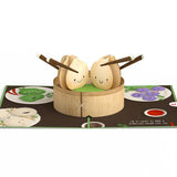 Open dim sum friendship pop-up card
