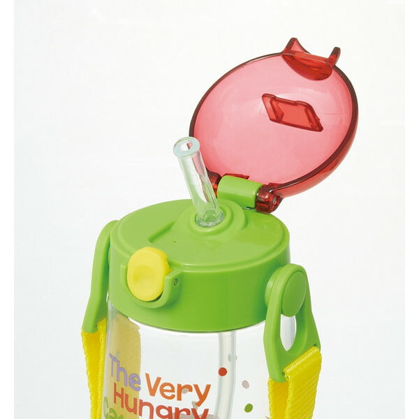 SKATER Lightweight Straw Bottle with Shoulder Strap (480ml) - The Very Hungry Caterpillar